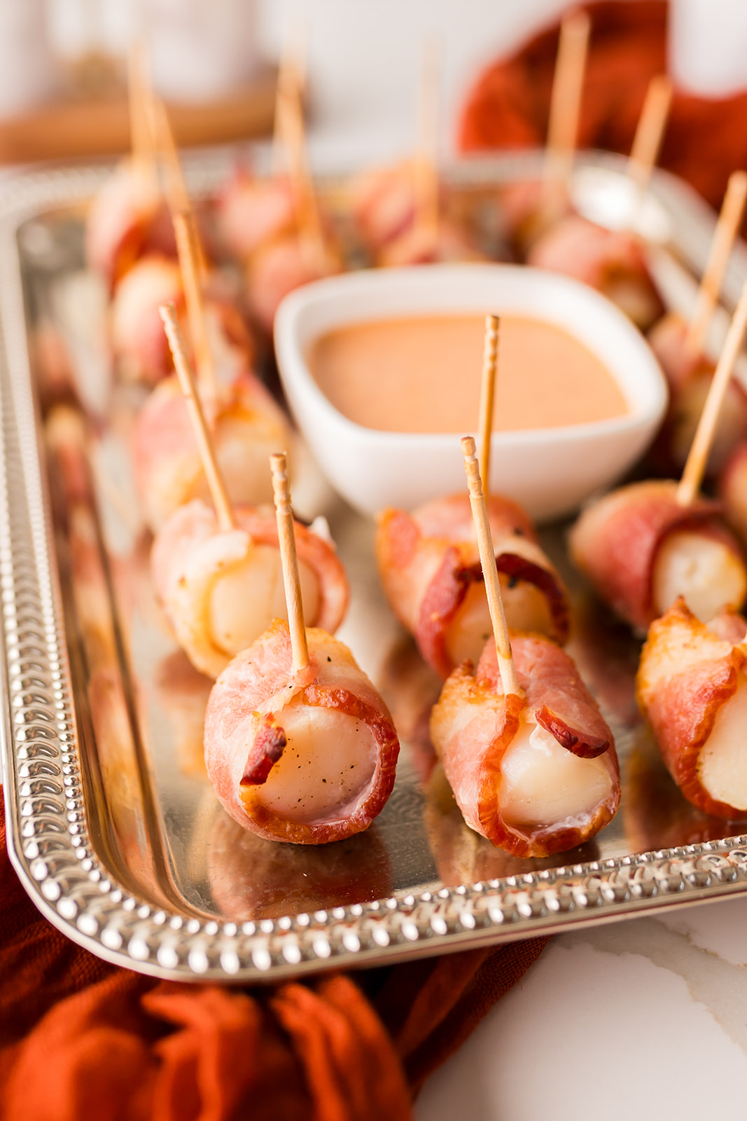 air fryer scallops recipe: air fryer bacon wrapped scallops