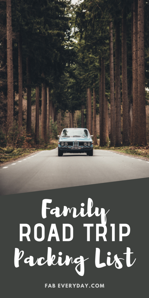 family road trip packing list
