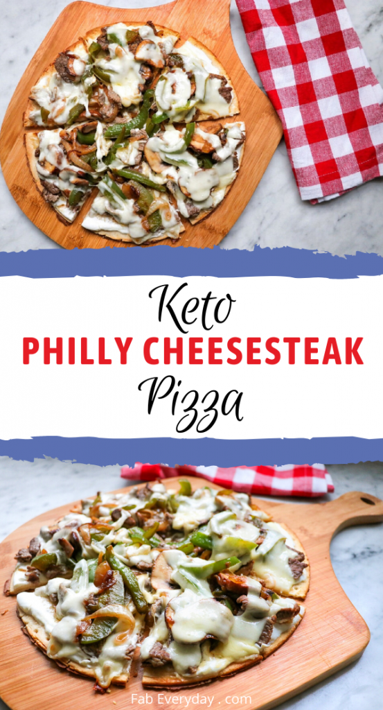 keto philly cheesesteak pizza