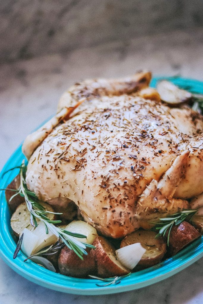 Slow Cooker Whole Chicken and Vegetables