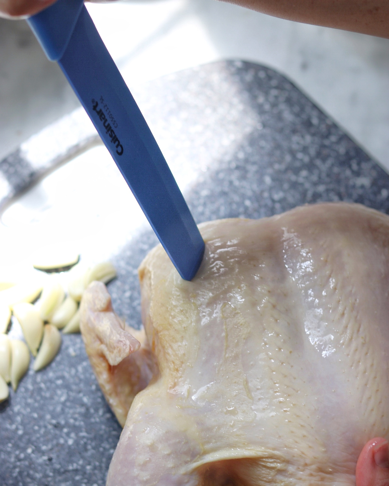 Garlic-Rosemary Slow Cooker Whole Chicken