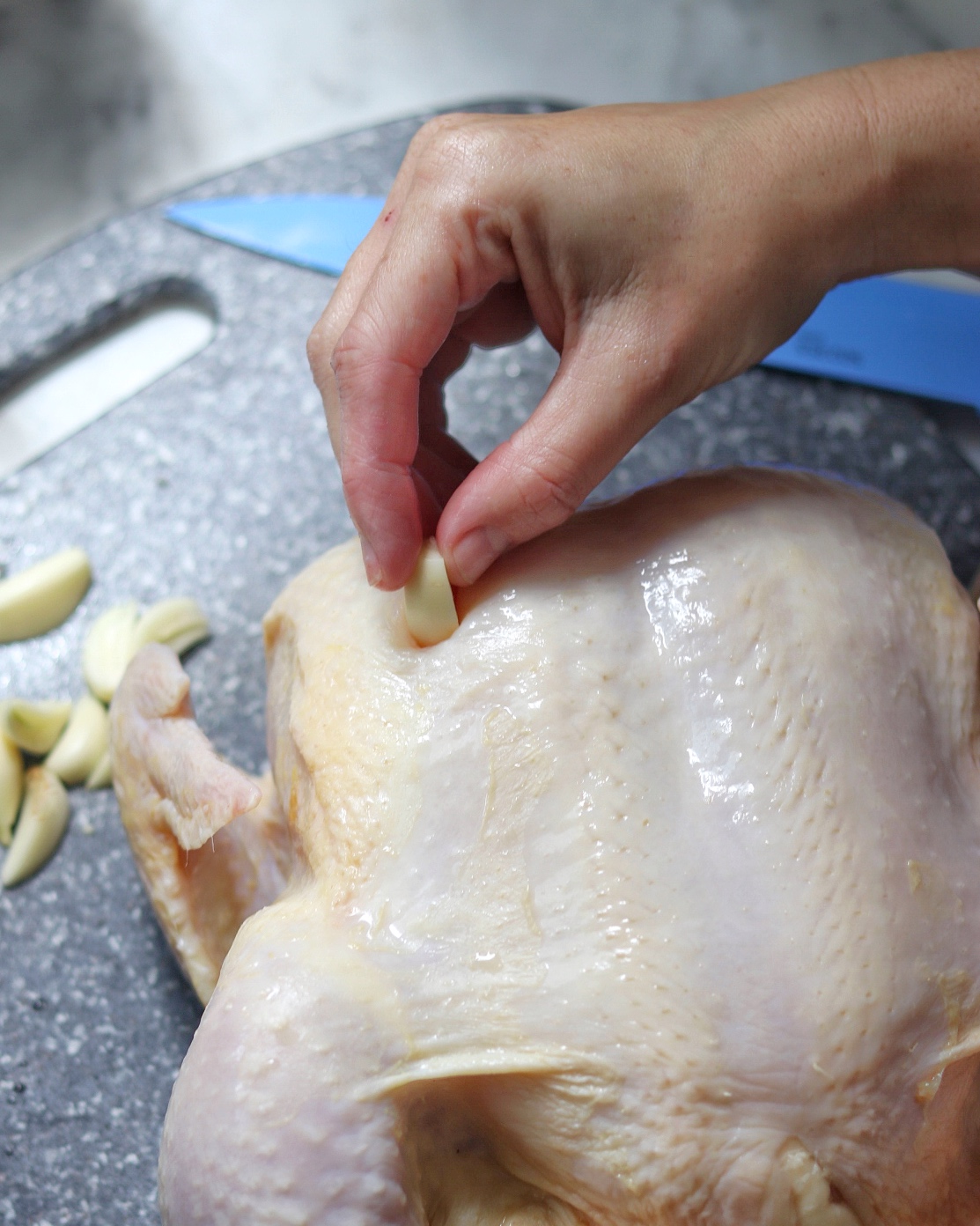 Garlic-Rosemary Slow Cooker Whole Chicken