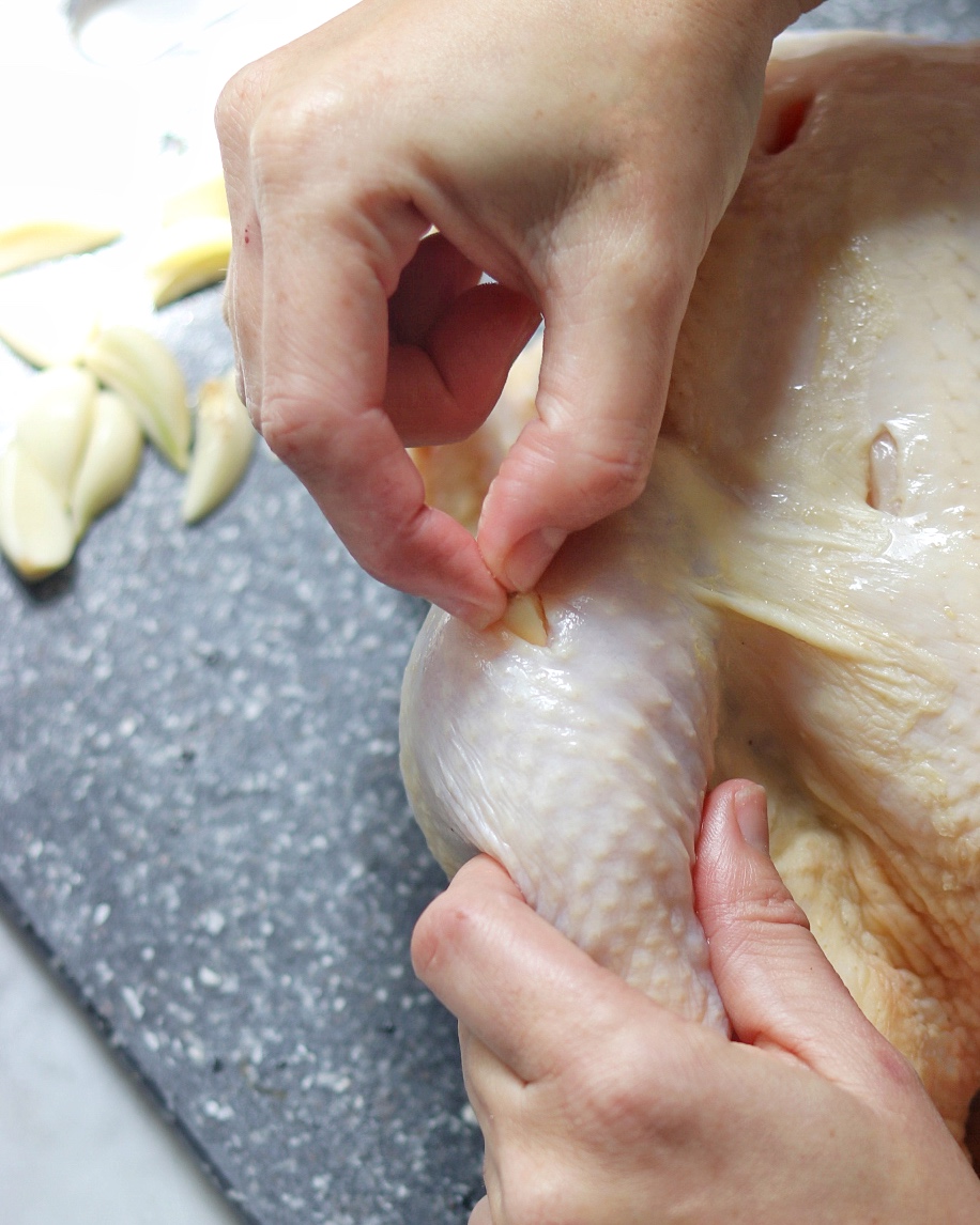 Garlic-Rosemary Slow Cooker Whole Chicken