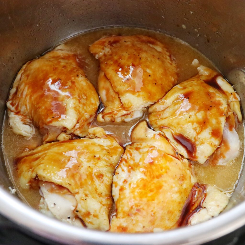 garlic sesame chicken in the Instant Pot