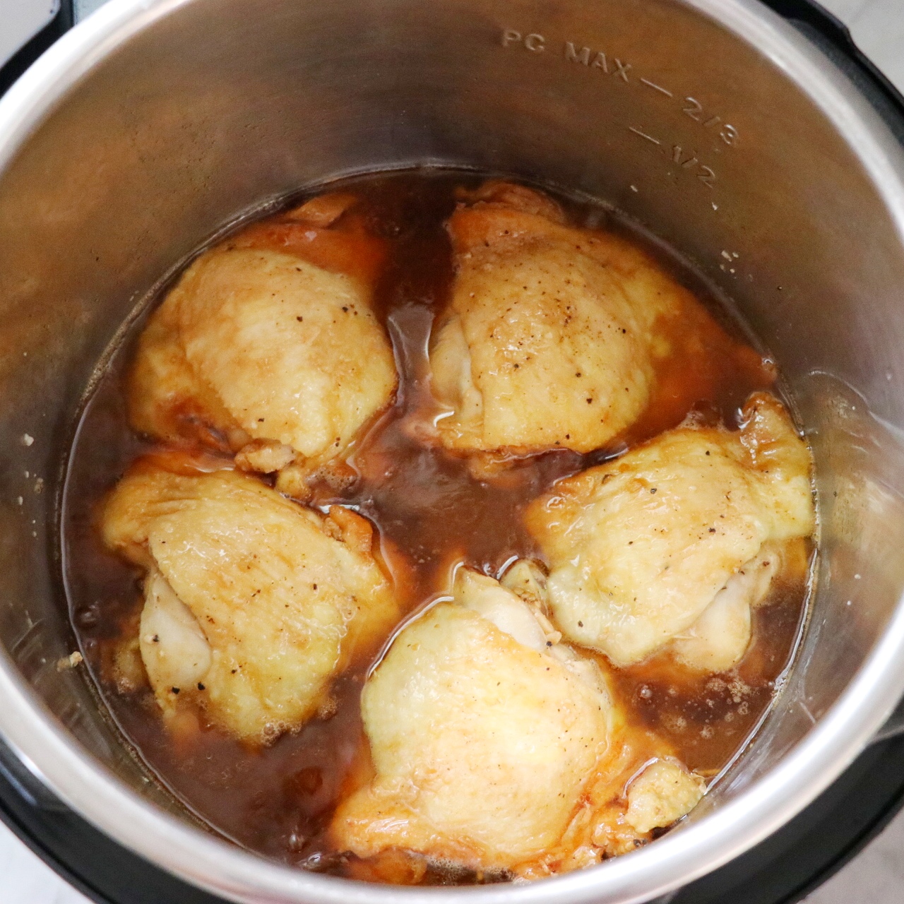 garlic sesame chicken made in the Instant Pot