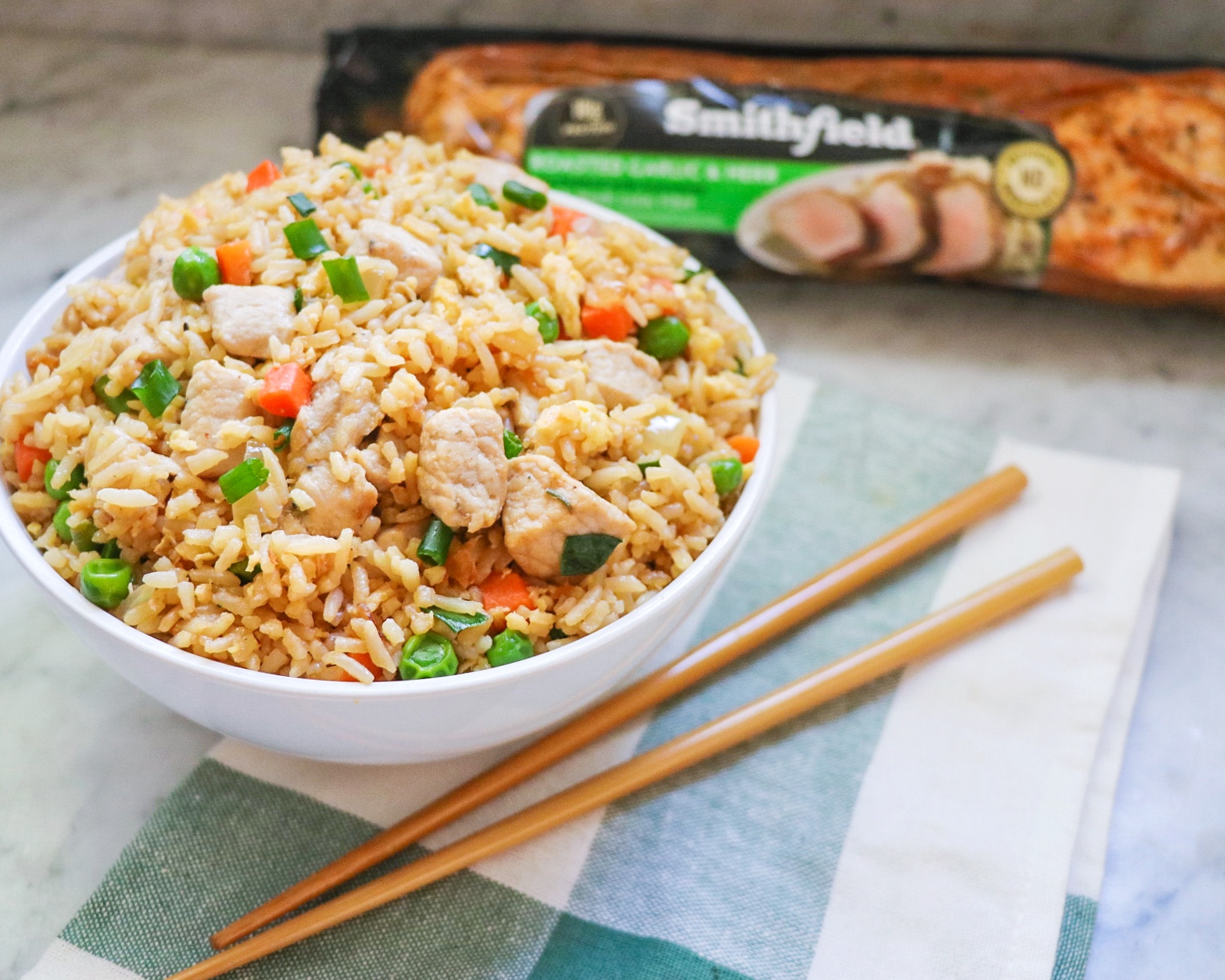 Shortcut pork fried rice