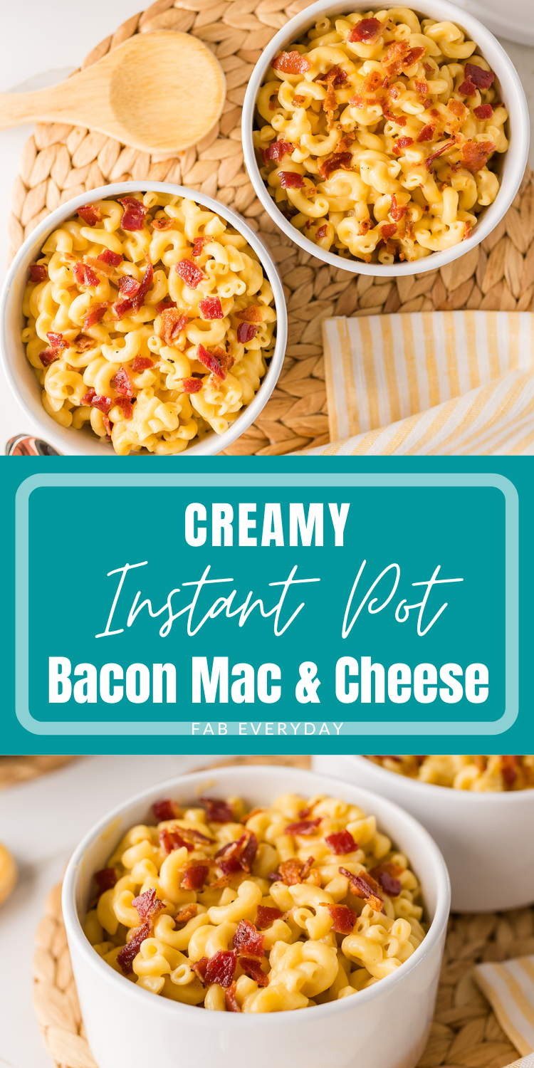 Creamy Instant Pot Bacon Mac and Cheese recipe
