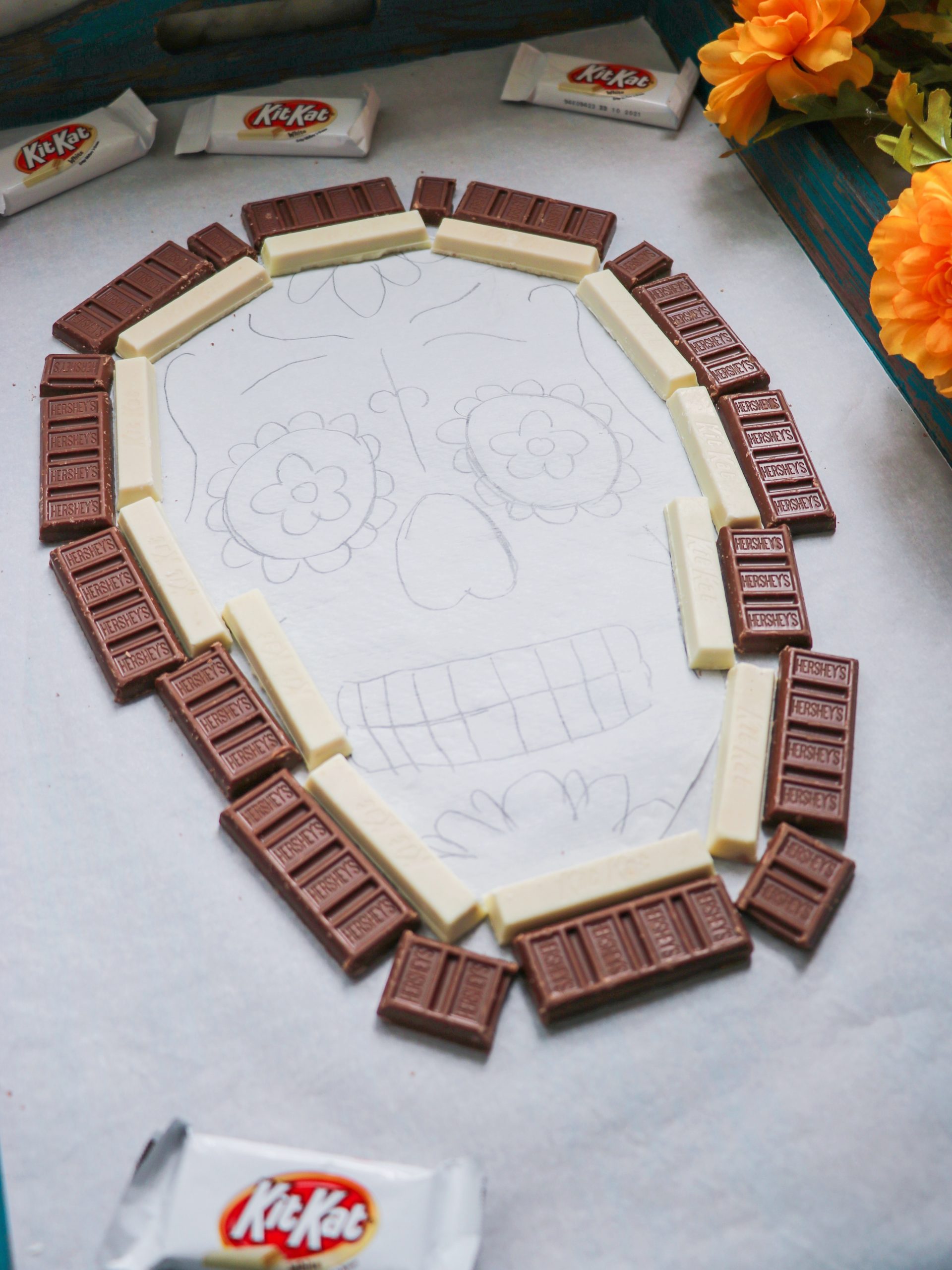 Day of the Dead sugar skull party tray tutorial