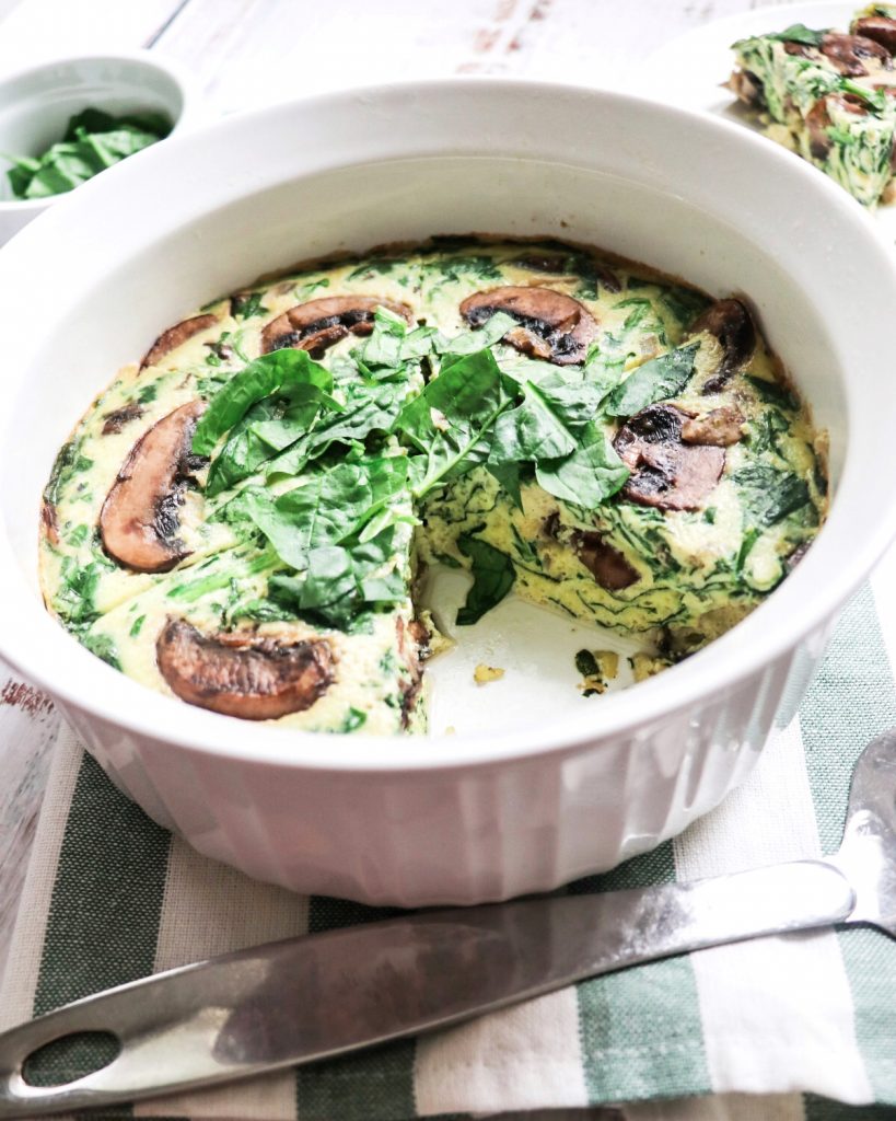 Instant Pot frittata recipe: Instant Pot Mushroom and Spinach Frittata (great Instant Pot keto breakfast idea)