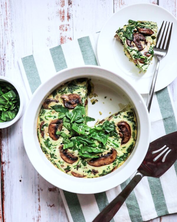 Instant Pot Mushroom and Spinach Frittata (keto Instant Pot breakfast recipe)