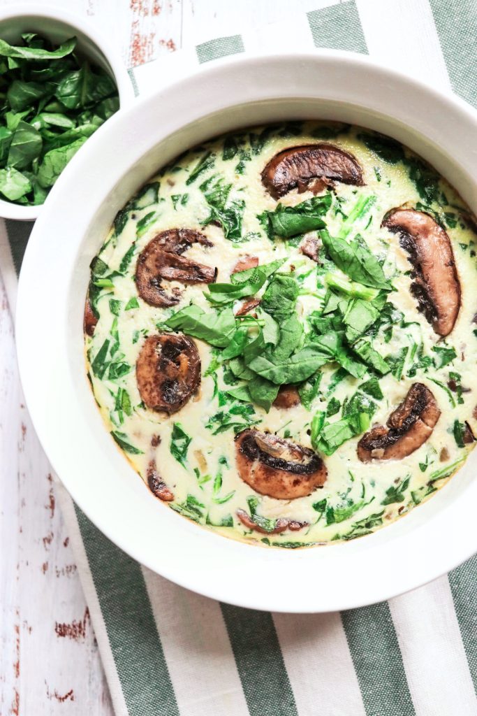 Instant Pot frittata recipe: Instant Pot Mushroom and Spinach Frittata by Fab Everyday