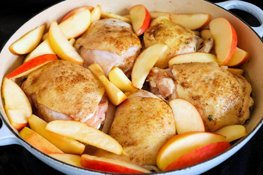 Baked Chicken Thighs with Apples