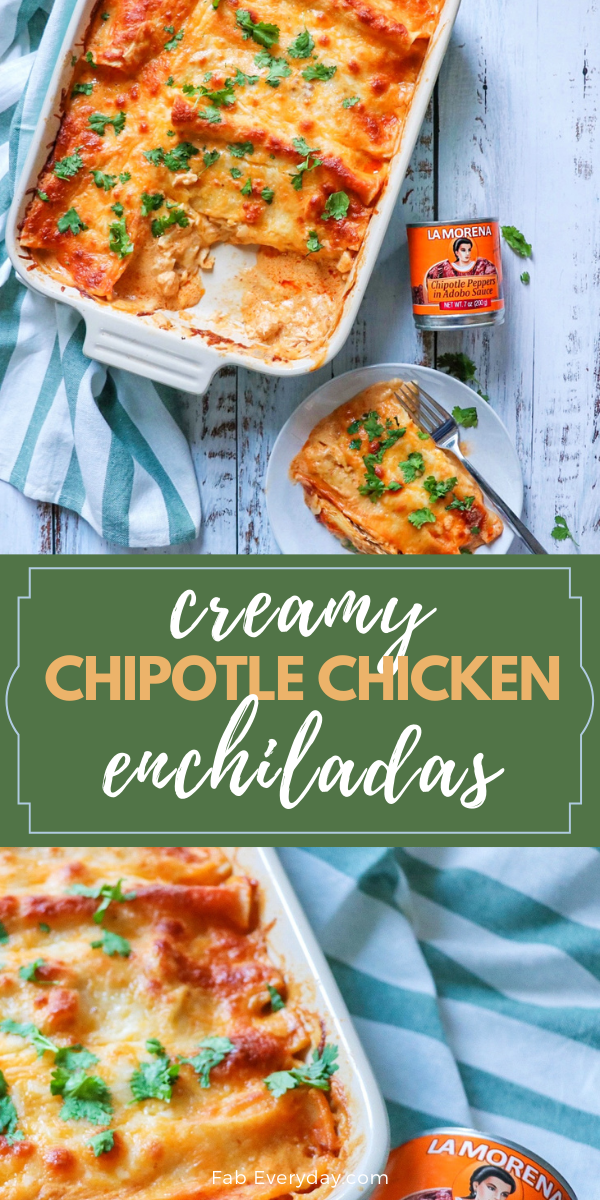 Creamy Chipotle Chicken Enchiladas recipe