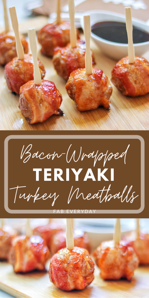 Bacon-Wrapped Teriyaki Turkey Meatballs recipe