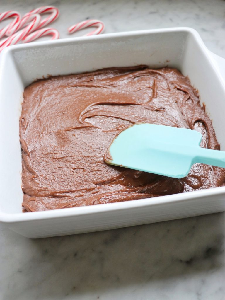 how to make candy cane brownies