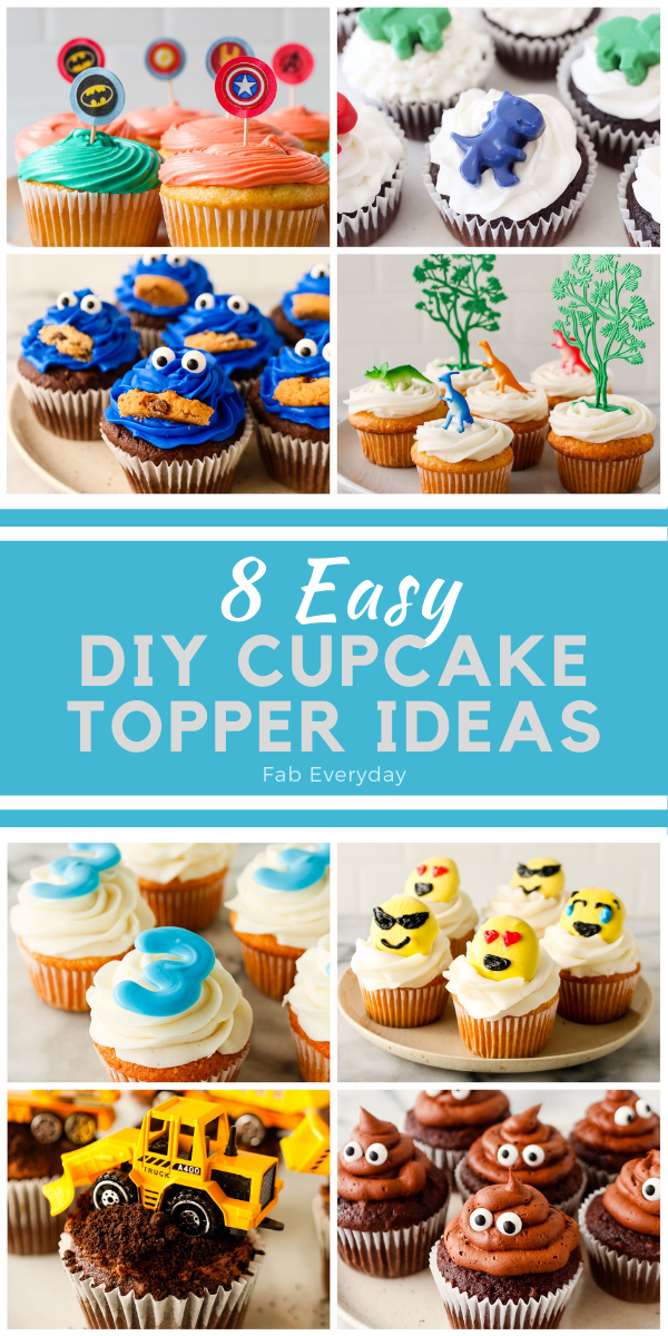 Easy DIY cupcake toppers (8 cupcake topper ideas)