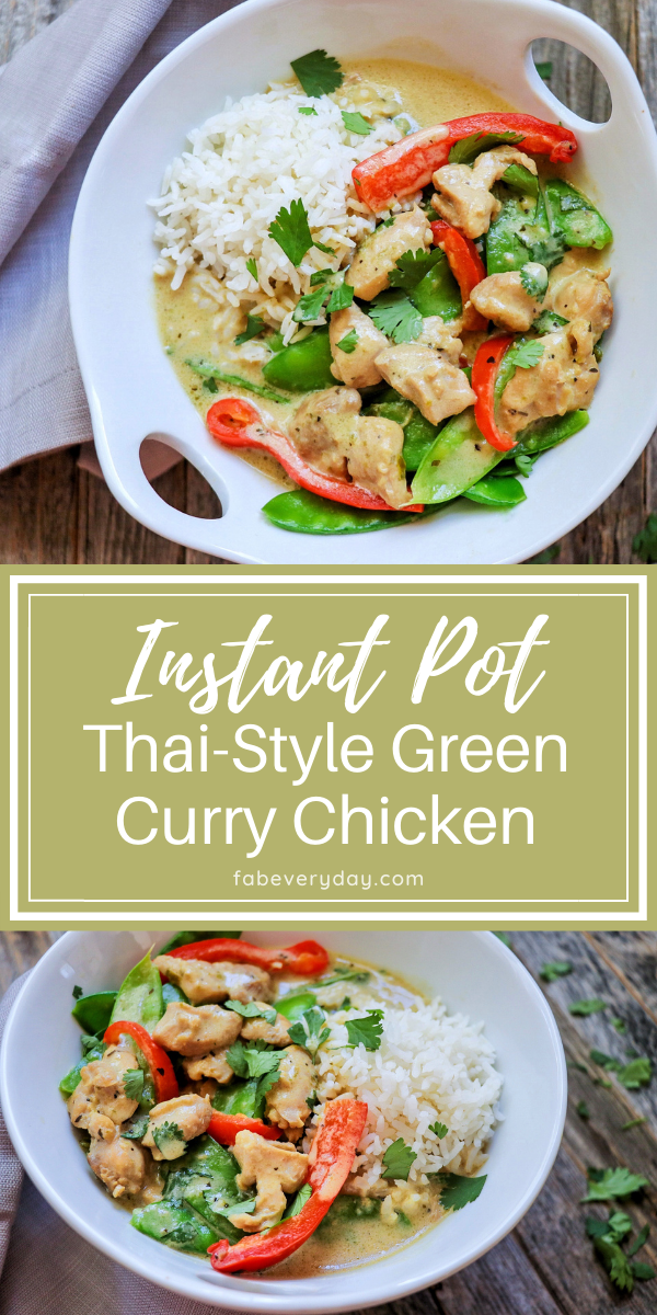 Instant Pot Thai-Style Green Curry Chicken recipe by Fab Everyday