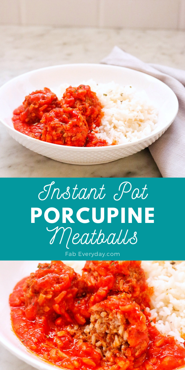 Instant Pot porcupine meatballs recipe