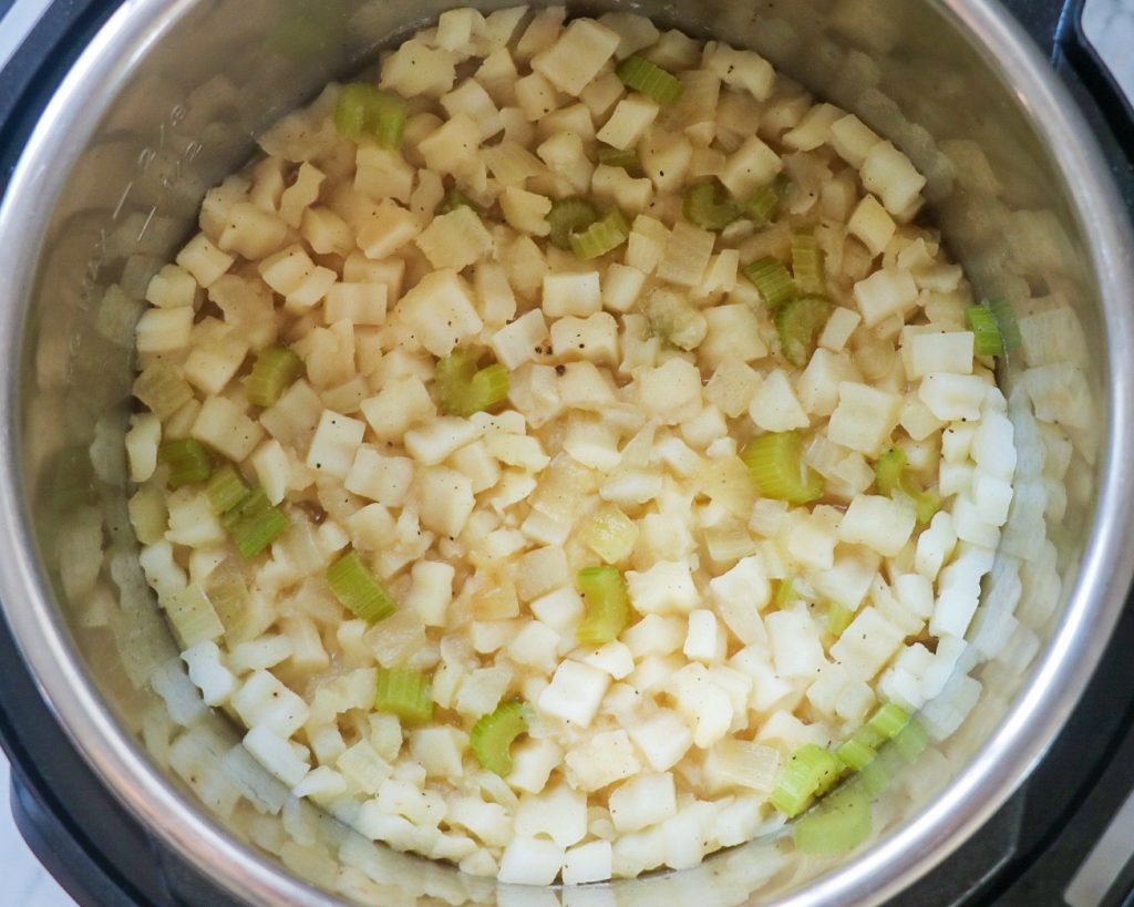 Easy Instant Pot Cheesy Potato Soup recipe