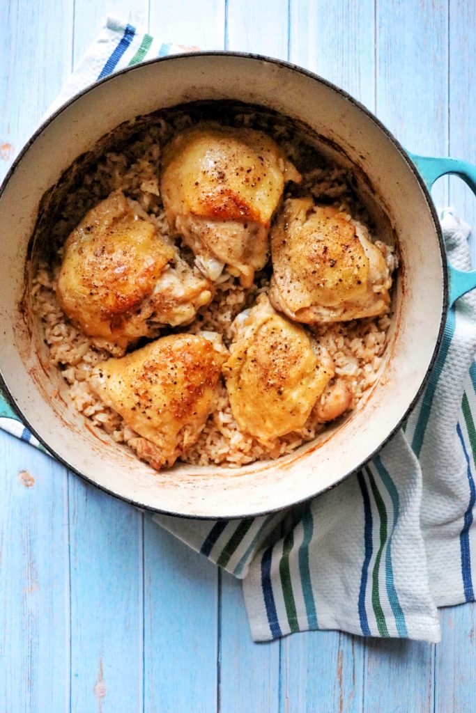 Dutch oven chicken and rice