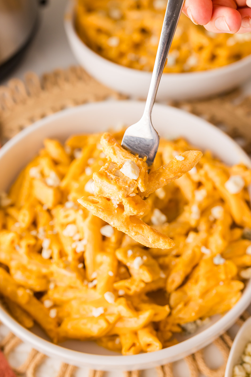 Instant Pot Buffalo Chicken Pasta recipe