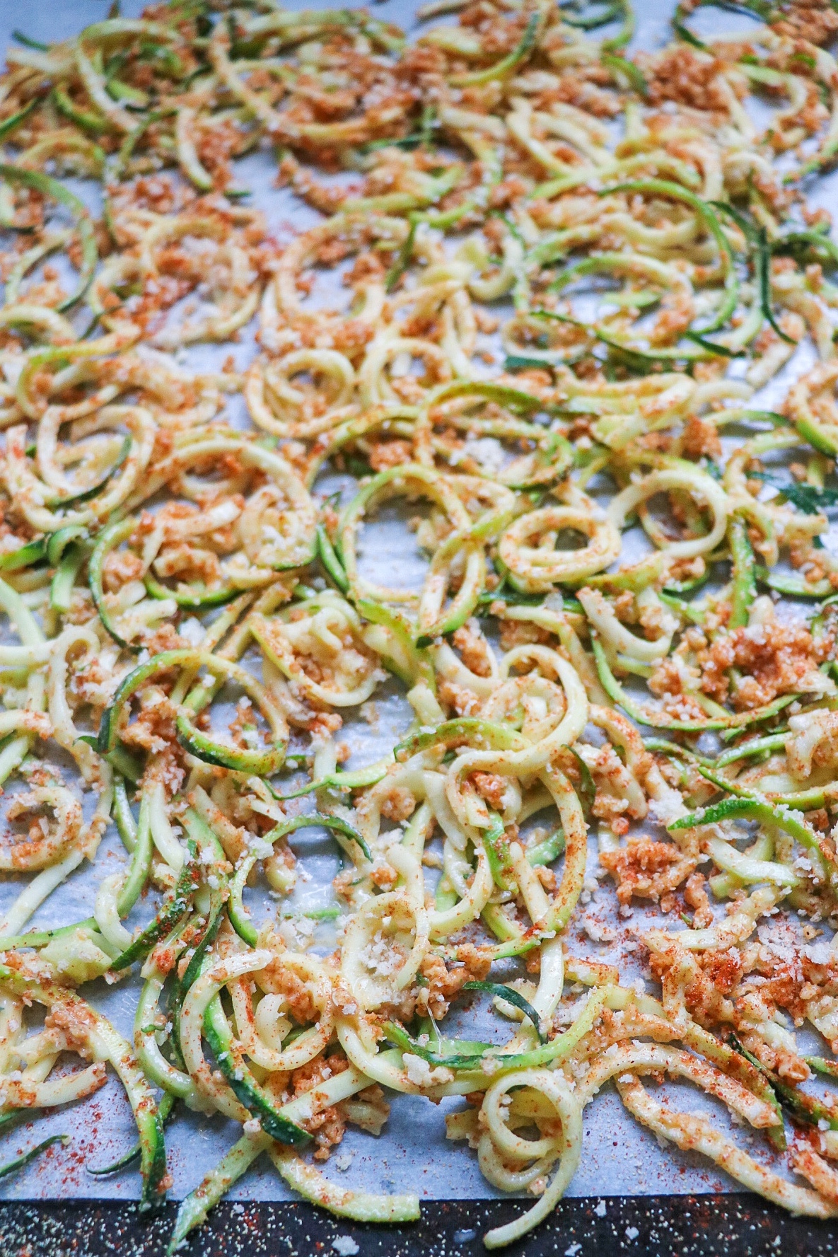 baked zucchini curly fries