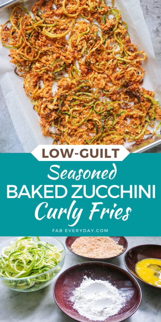 Seasoned Zucchini Curly Fries (low-guilt baked zoodles recipe)