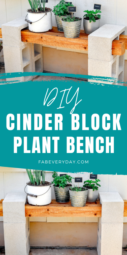 DIY Cinder Block Plant Bench