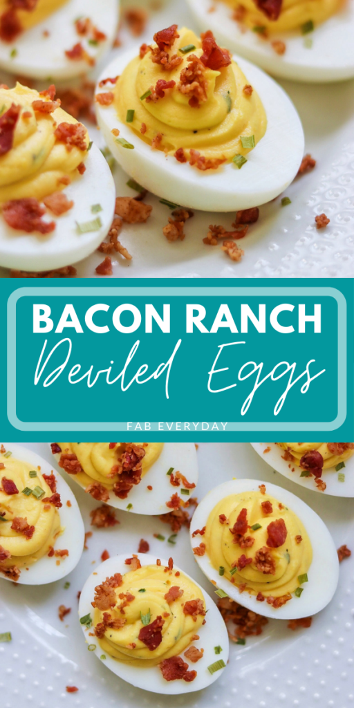 Bacon Ranch Deviled Eggs (deviled eggs with a twist!)