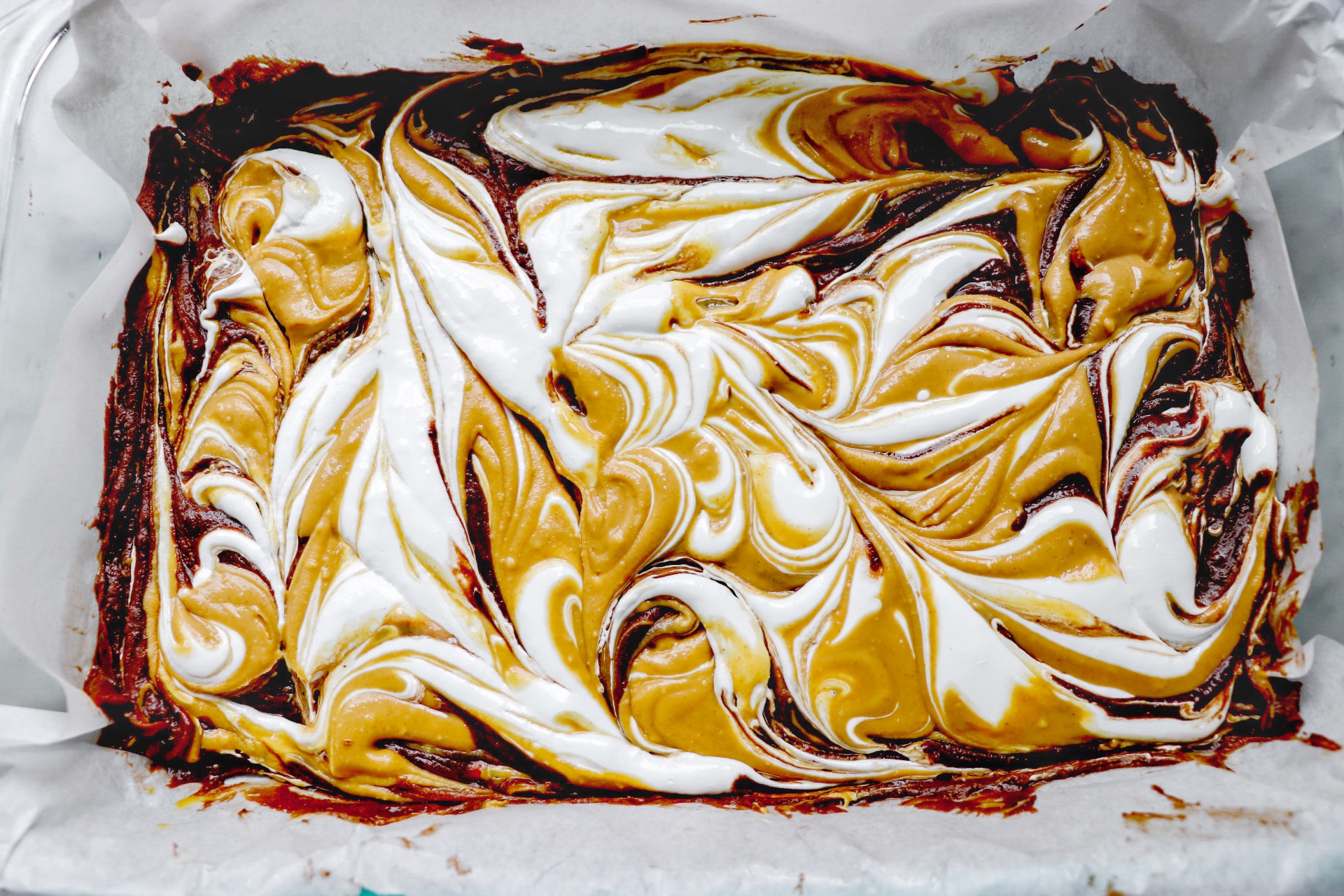 peanut butter marbled brownies
