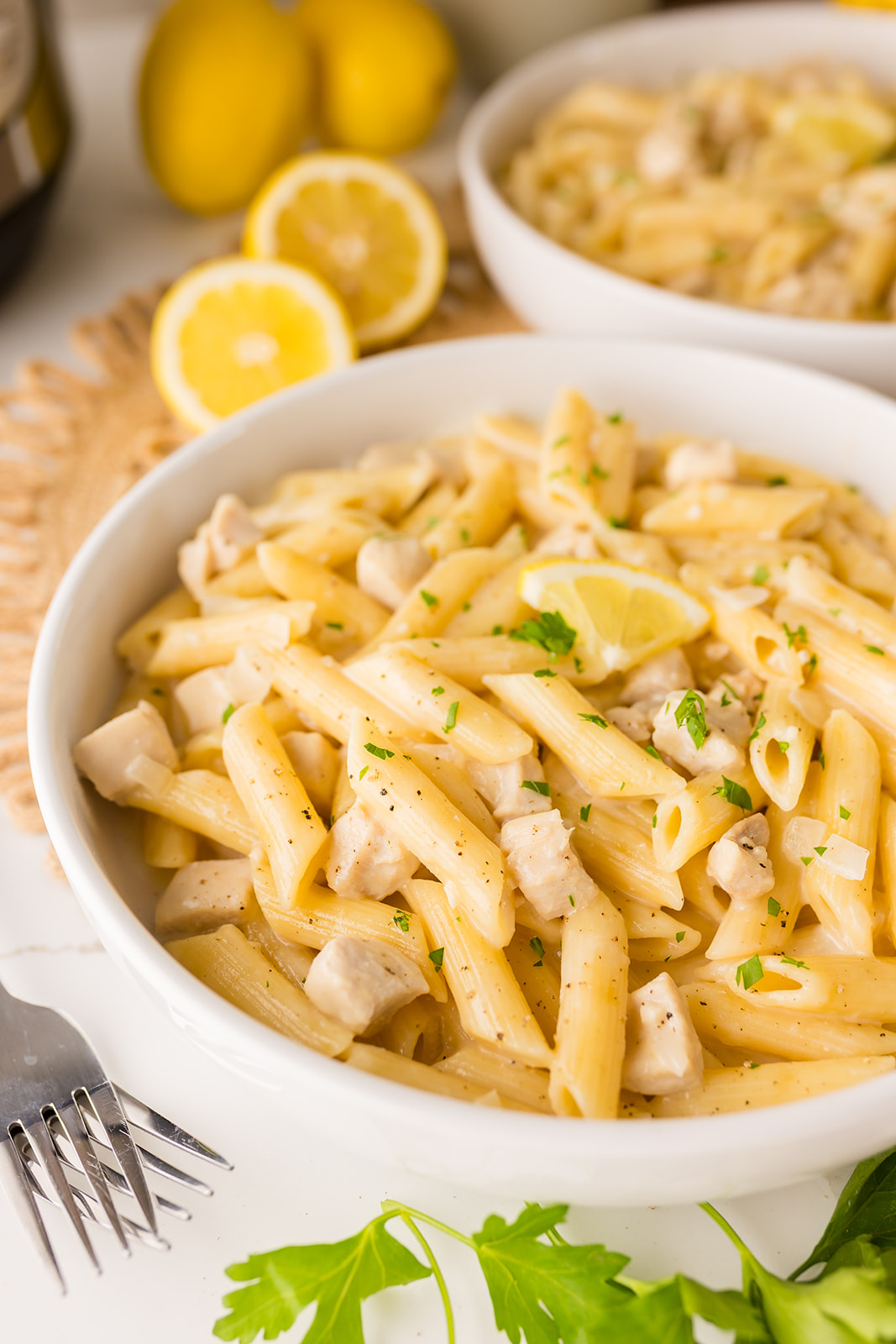 Instant Pot chicken pasta with lemon