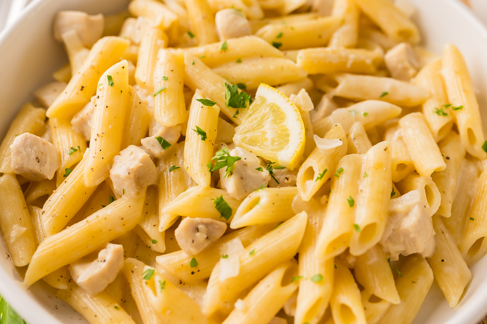 Instant Pot chicken pasta recipe with lemon