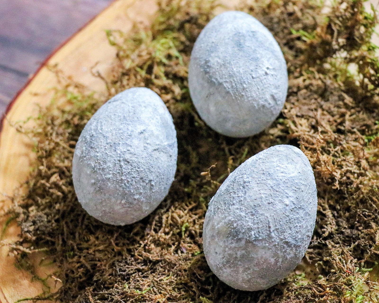 these faux concrete easter eggs are the prettiest easter eggs