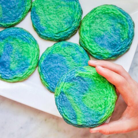 Earth Cookies (easy Earth Day baking idea for kids)
