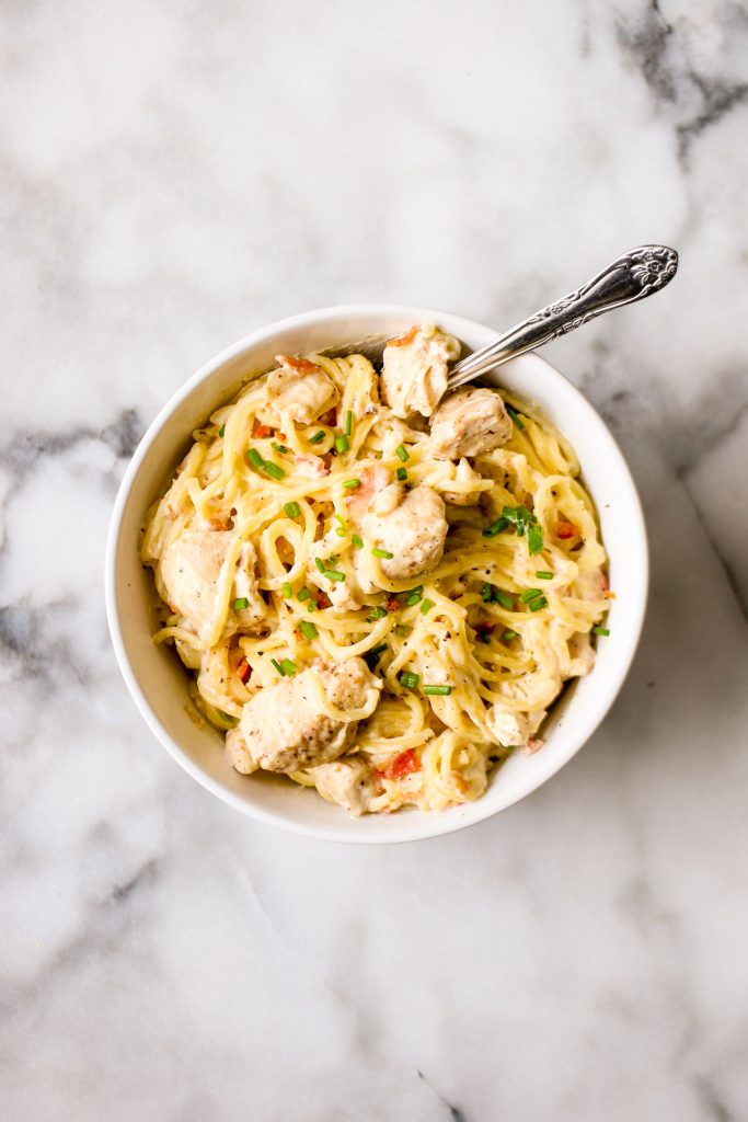 cream cheese chicken pasta made in the Instant Pot