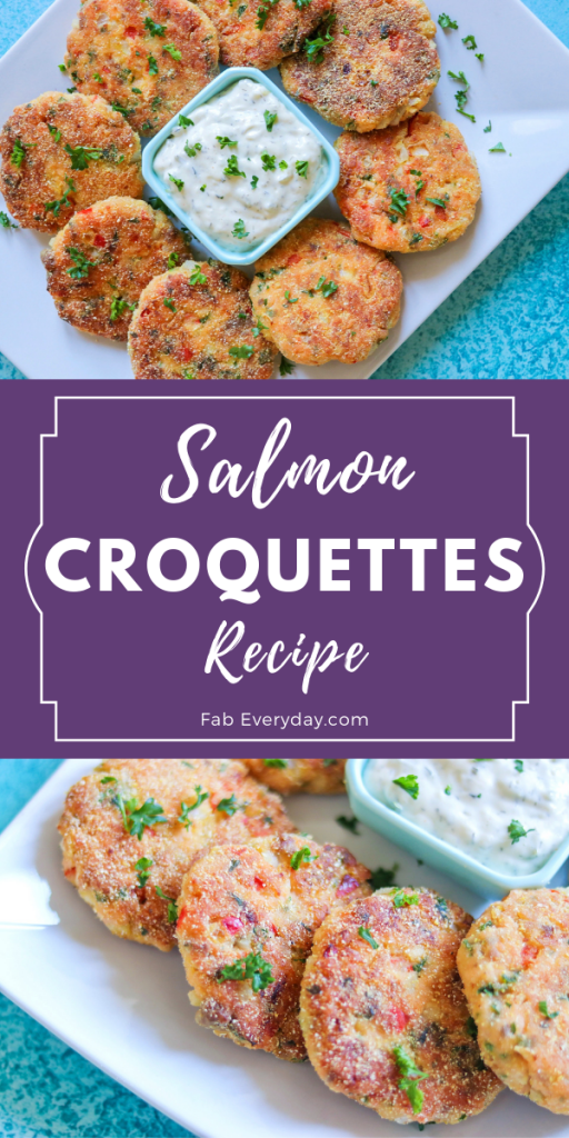 Salmon Croquettes recipe (salmon patties with cornmeal)