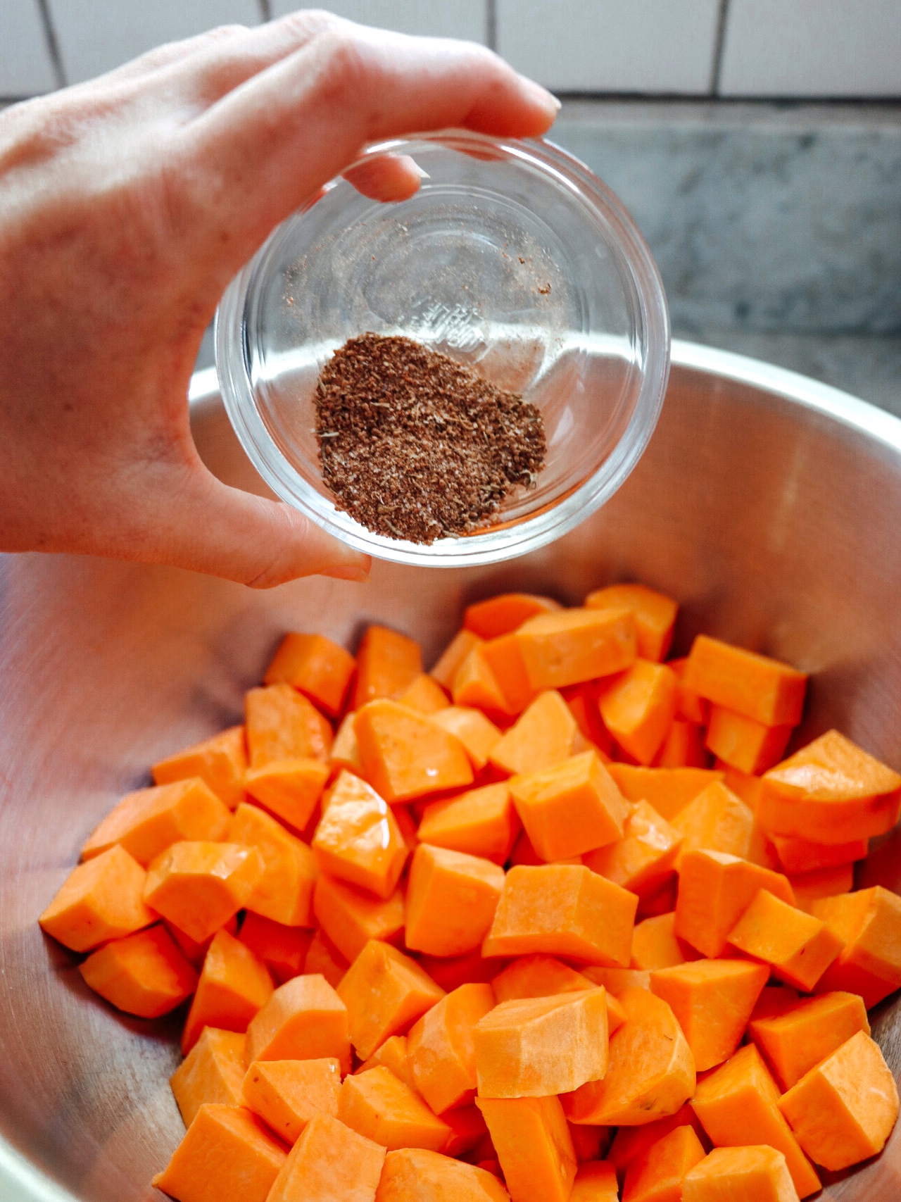 jerk chicken with sweet potatoes
