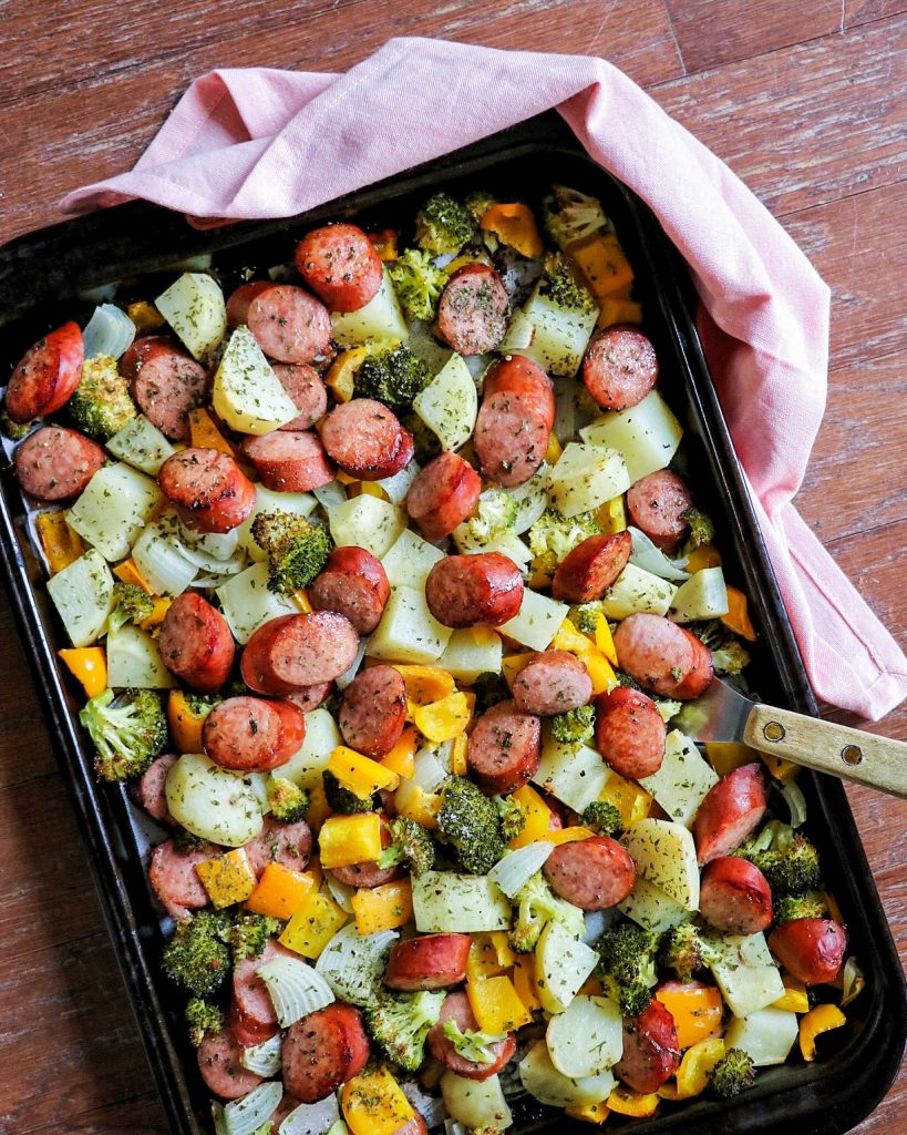 sheet pan sausage & veggies