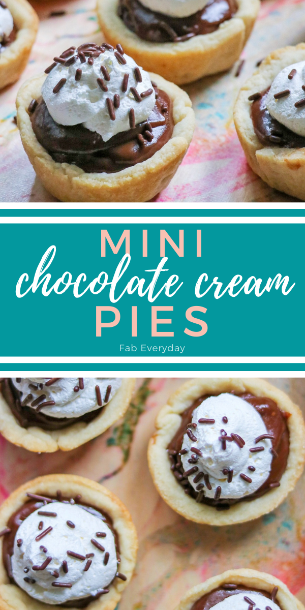 Mini Chocolate Pies (easy individual chocolate cream pie recipe)