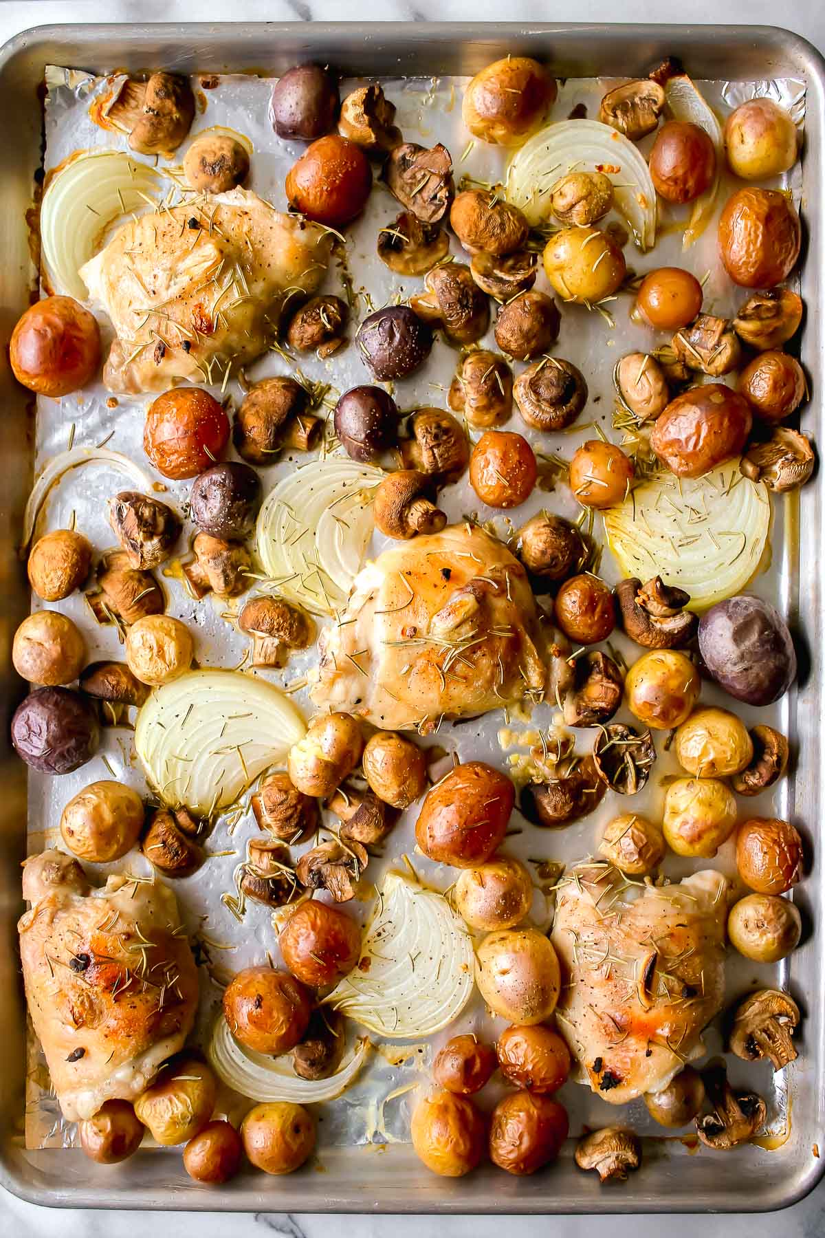 baked chicken and potatoes one pan