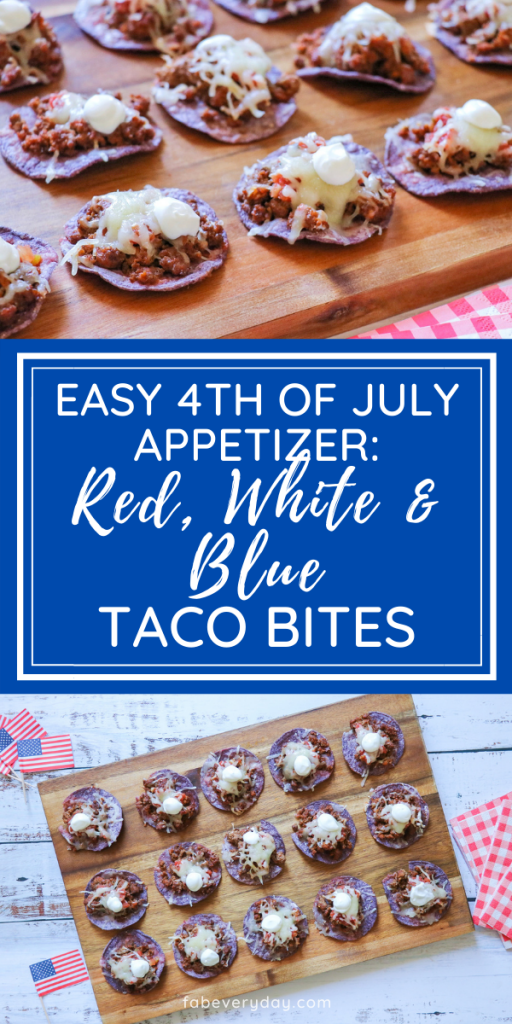 How to make taco bites (mini taco appetizers) for 4th of July