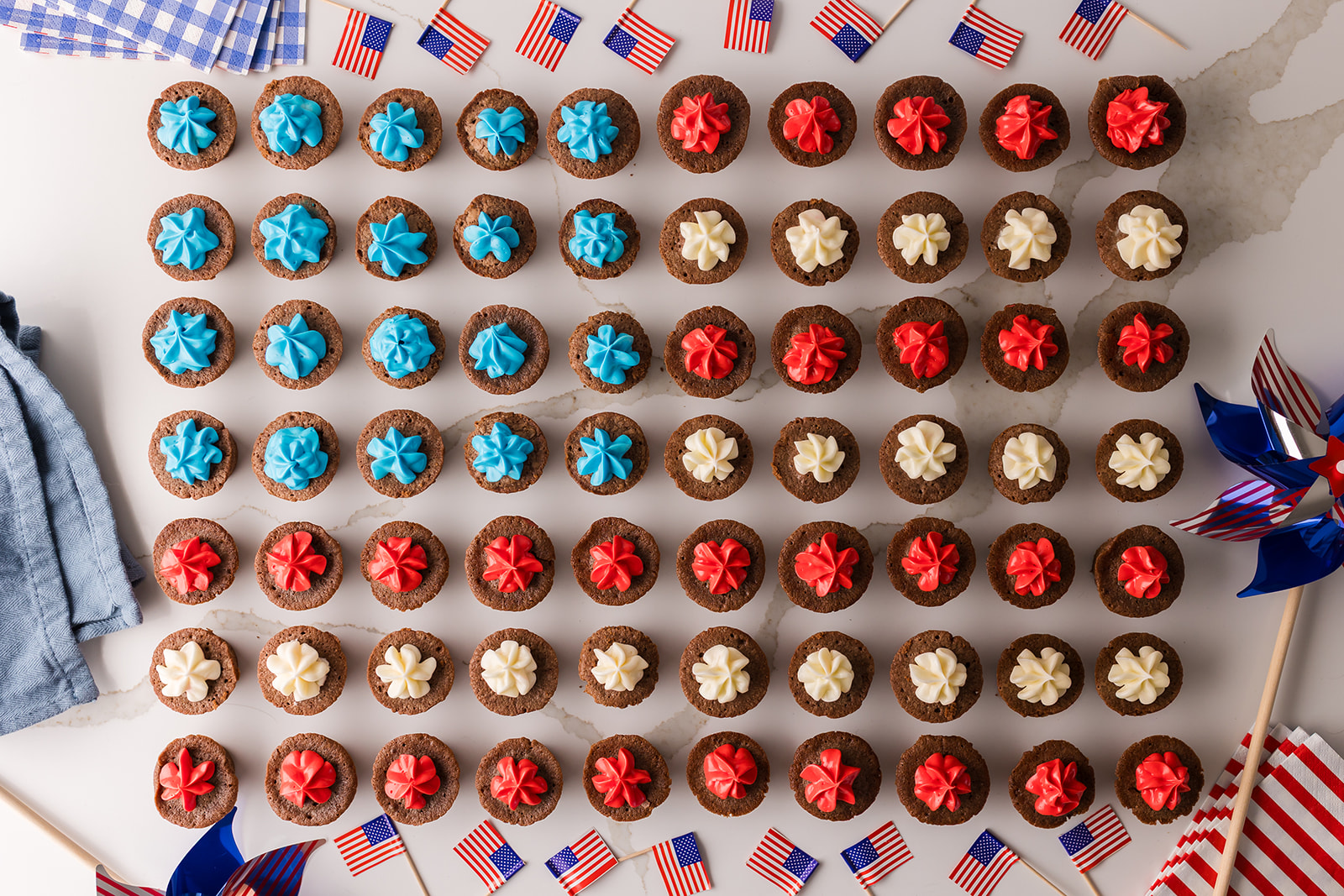 4th of July Brownie Bites (the best mini brownie bites recipe)