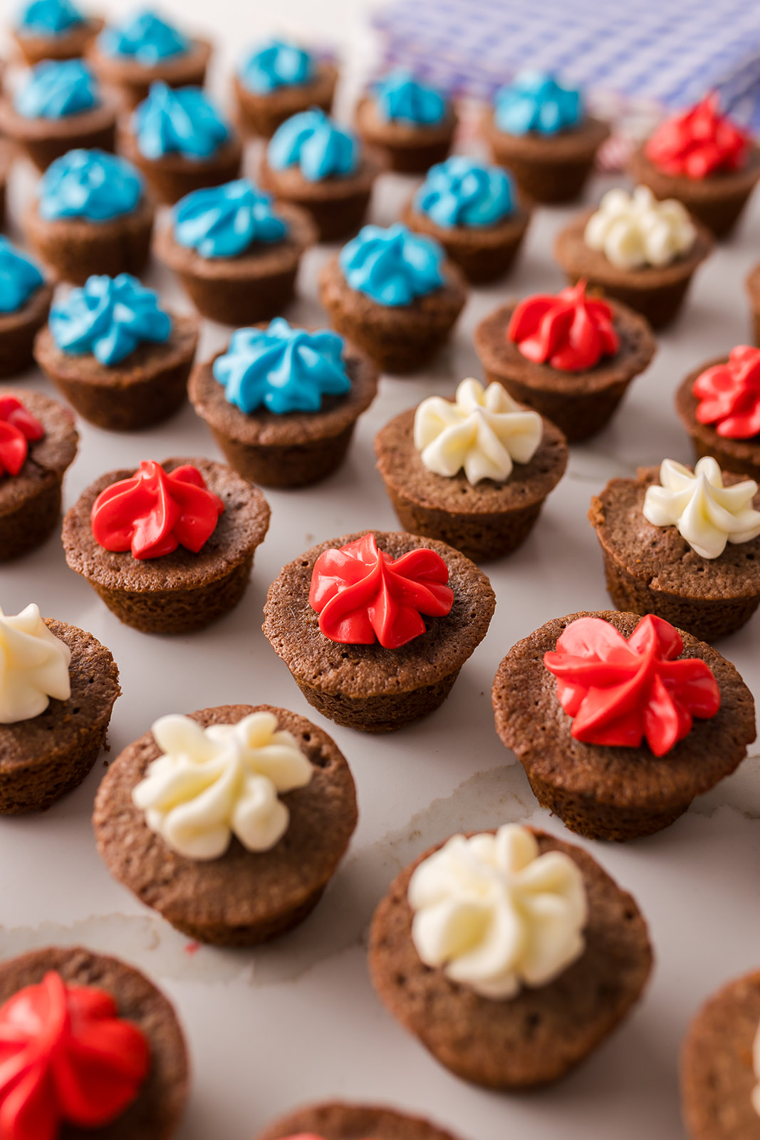 4th of July snacks: Patriotic red, white, and blue brownies