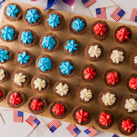 4th of July Brownie Bites (the best mini brownie bites recipe)