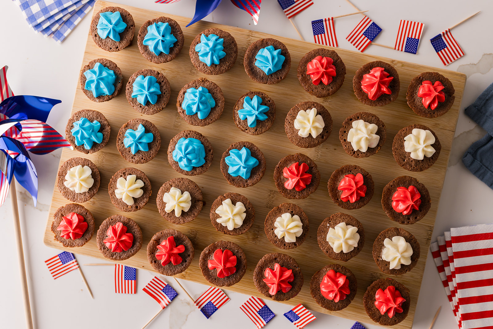4th of July Brownie Bites (mini brownie bites)