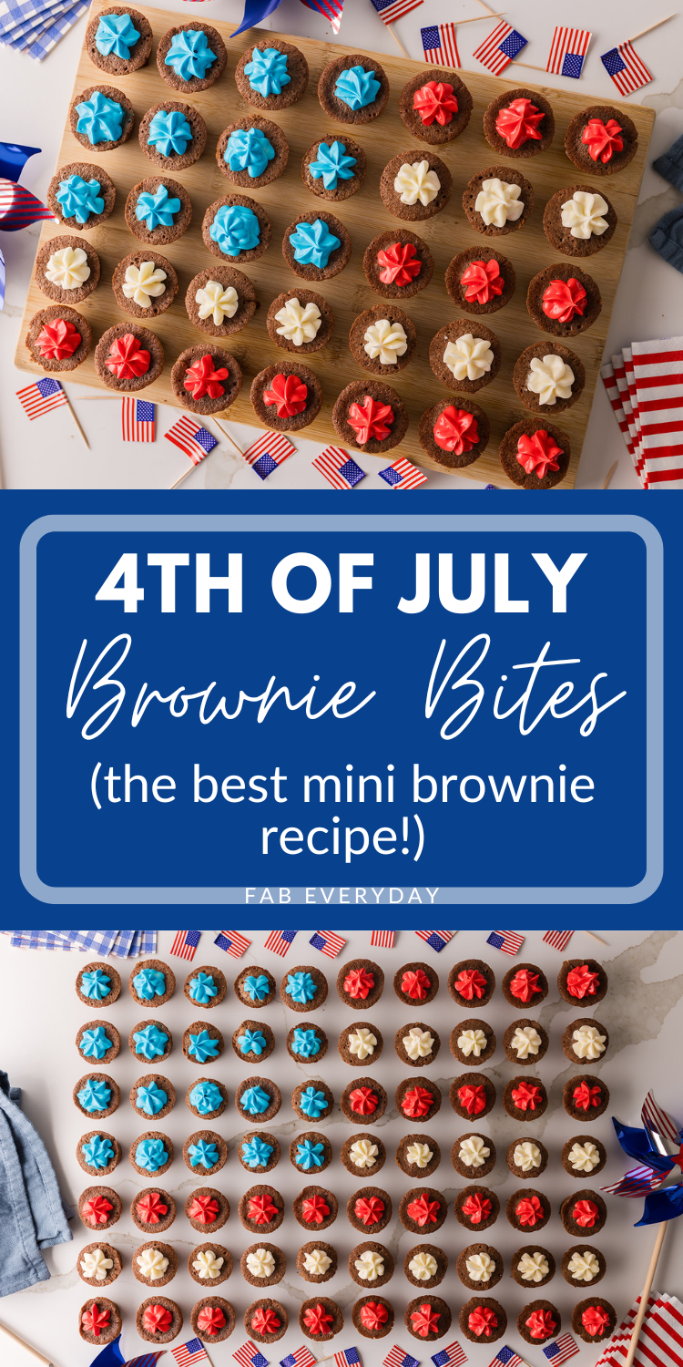 4th of July Brownie Bites (the best mini brownie bites recipe)