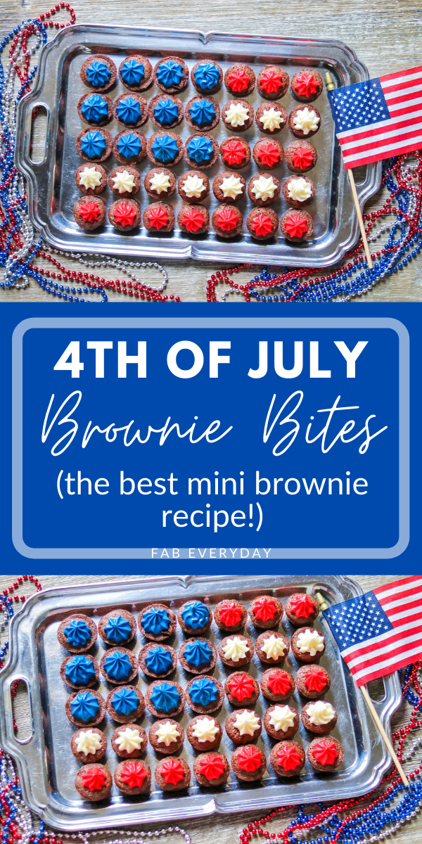 4th of July Brownie Bites (the best mini brownie bites recipe)