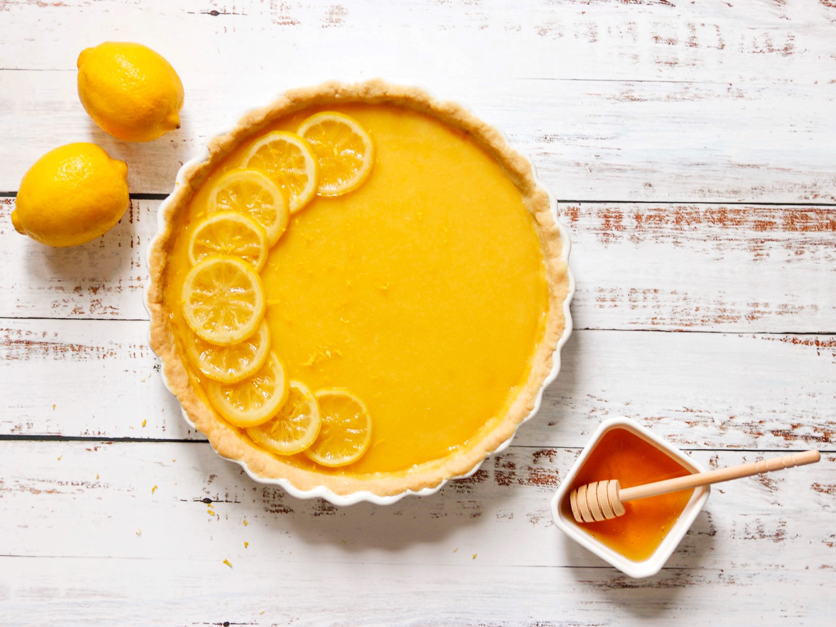 lemon curd tart with shortbread crust