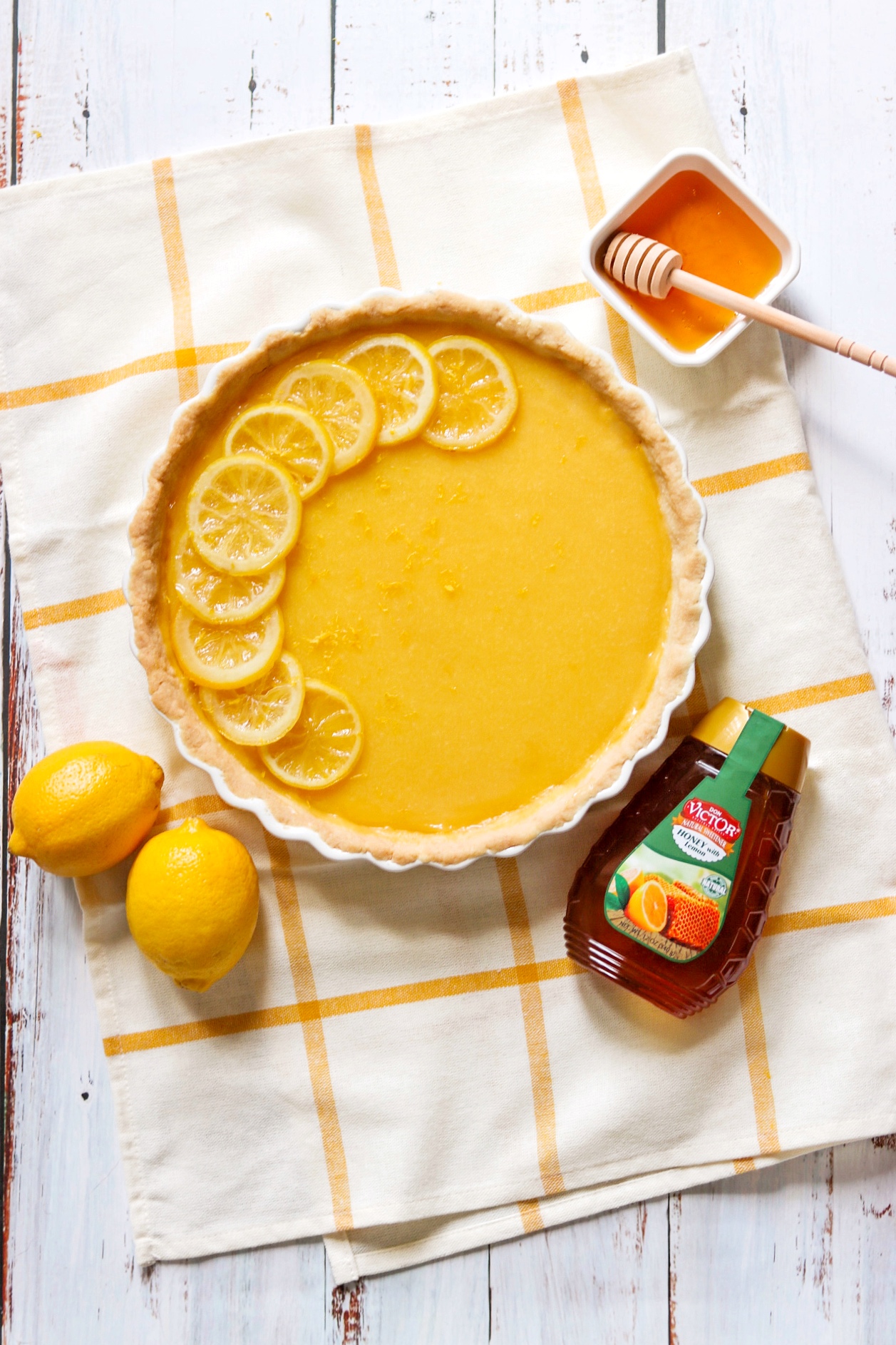 Honey-Lemon Tart with Shortbread Crust