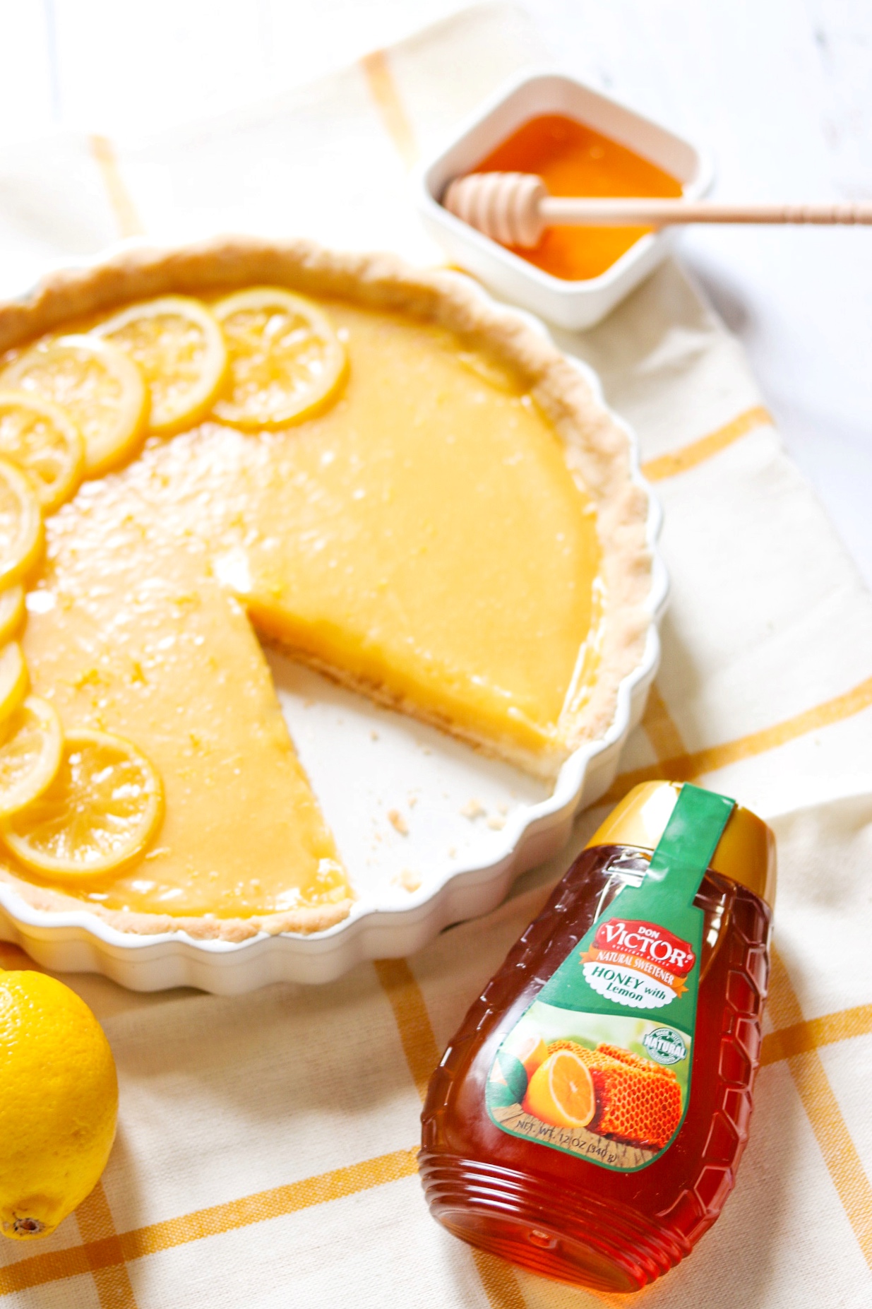 Easy lemon tart recipe: Honey lemon curd tart with shortbread crust